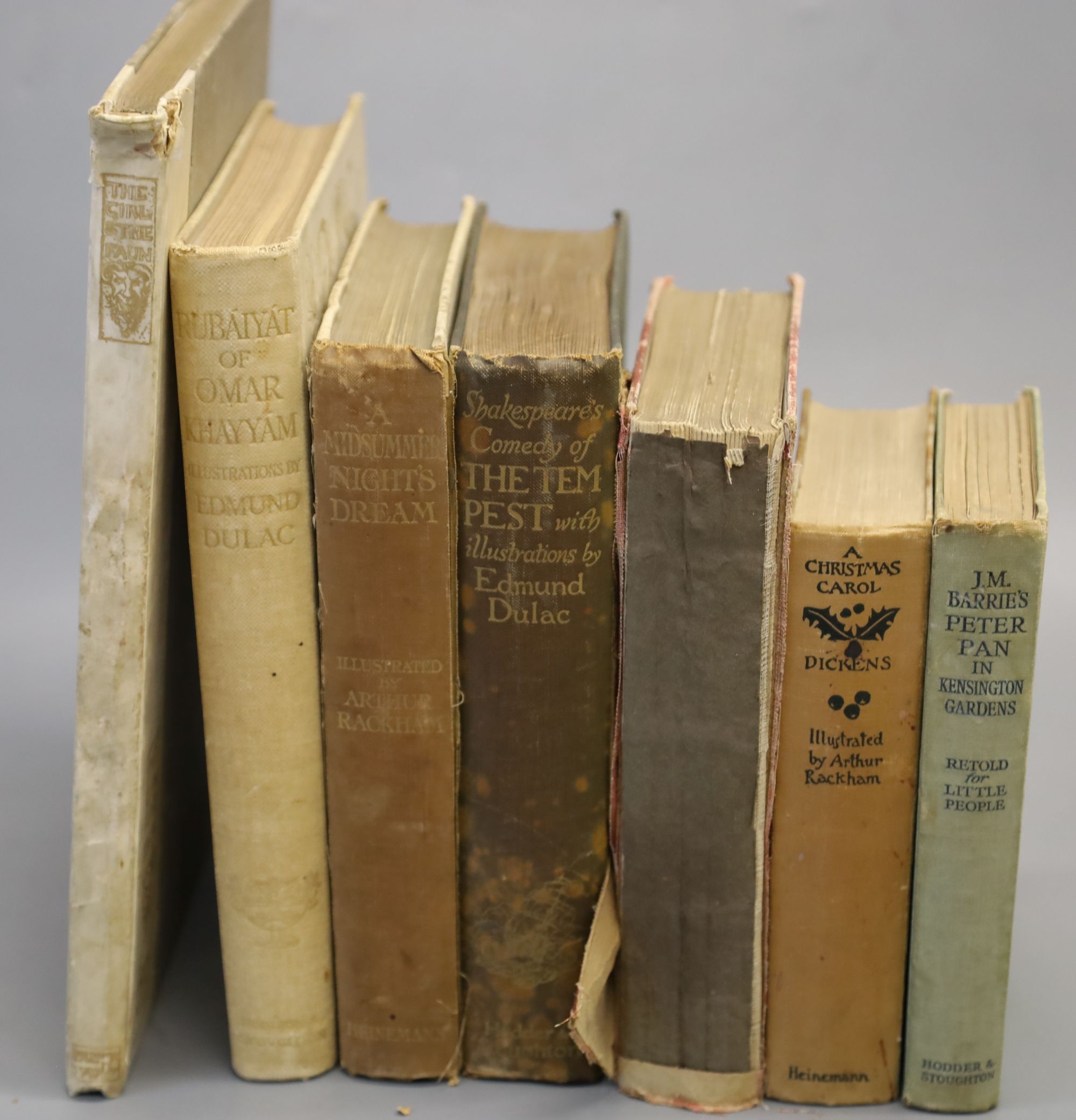 Omar, Khayyam - The Rubaiyat, illustrated by Edmund Dulac, original cream cloth, gilt, with 20 tipped-in colour plates, Hodder and